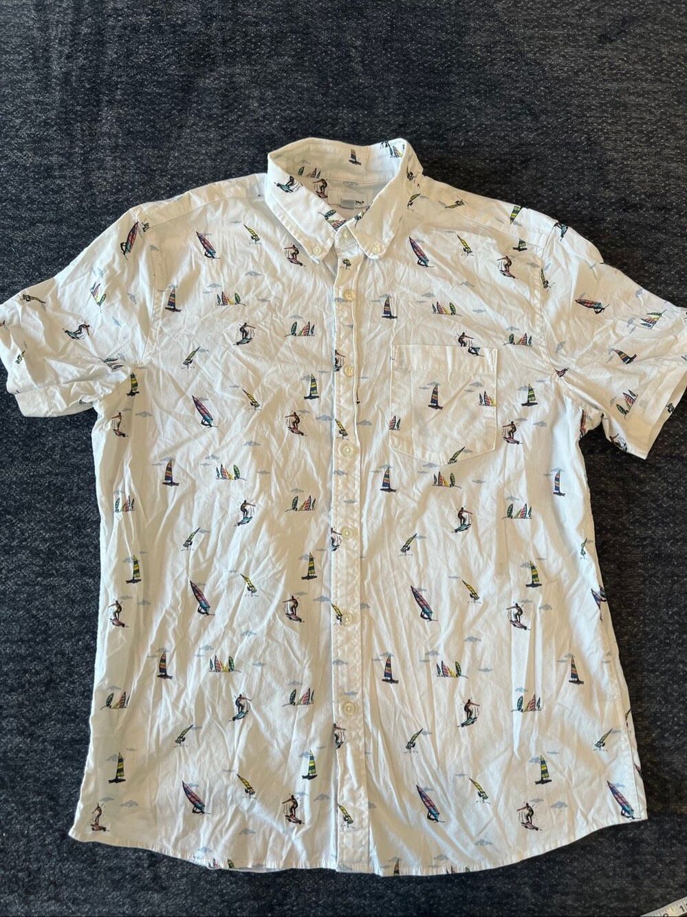 Sonoma Men's Nautical Print Button-Up Shirt